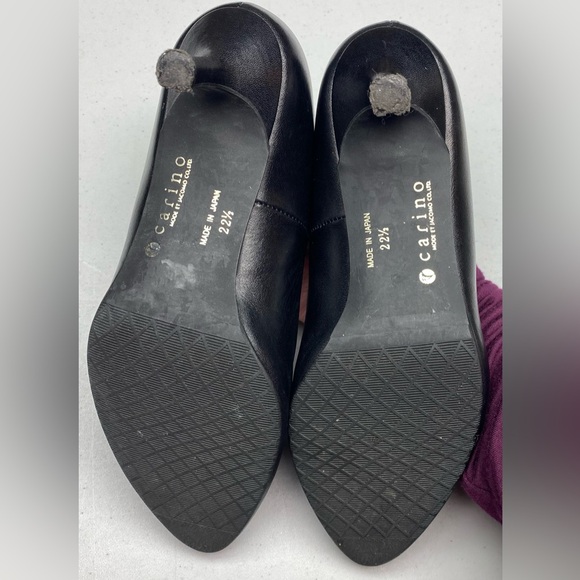 Mode et Jacomo BLK Carino Leather Pumps, JPN 22.5/ US 5.5 Summer Sale - Picture 3 of 7
